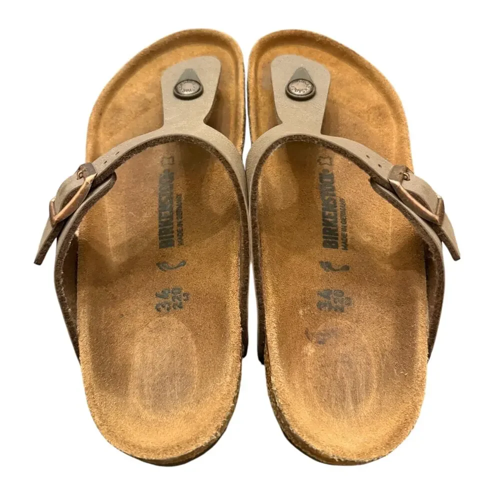 Birkenstock Gizeh Birkibuc Sandal Mocha Brown Big Kid’s Size 3 EU 34 Slip-On